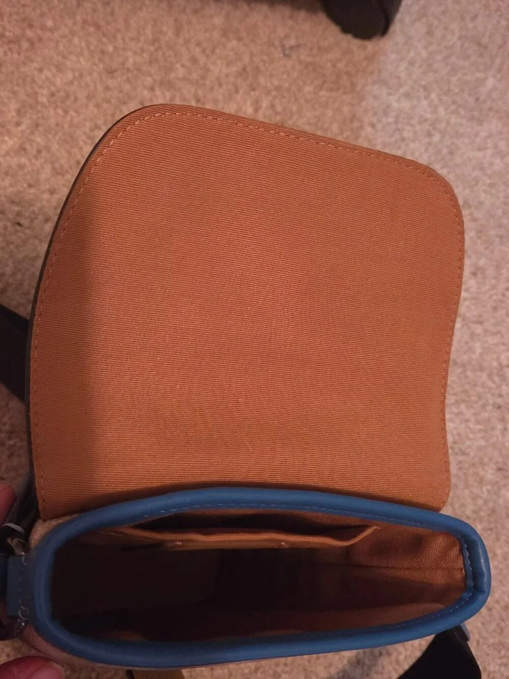 NWOT Khaki Blue & Black Coach Crossbody Bag